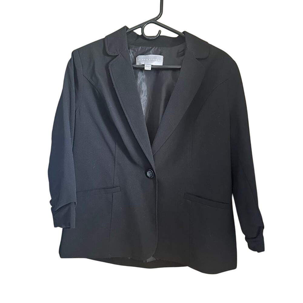 Valerie Stevens Black Blazer 3/4 sleeve Size 6